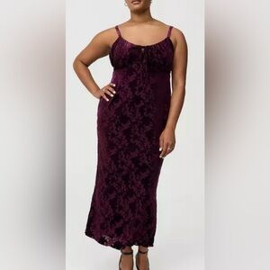 NWT Torrid maxi burnout velvet cami slip dress size 3X